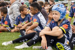 Children participating in a community physical activity program organized by HWQld. 